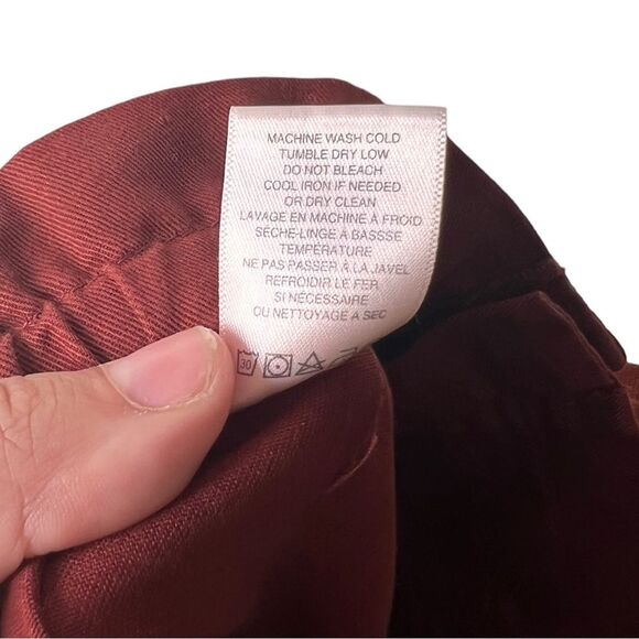 A.L.C. Augusta Belted Paperbag Cargo Pants Red-Drk Size 6 - Picture 12 of 12